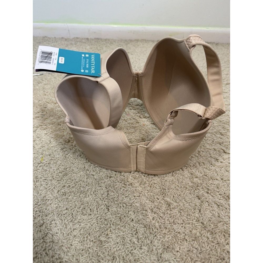Vanity Fair Women's Beauty Back Smoothing Minimizer Bra Damask Neutral Size 34H - Picture 6 of 15